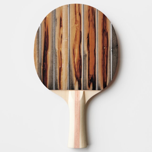 Wood Fence Texture Cool Unique Ping Pong Paddle (Front)