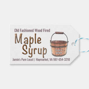 Wood Fired Tap & Bucket Maple Syrup Tag