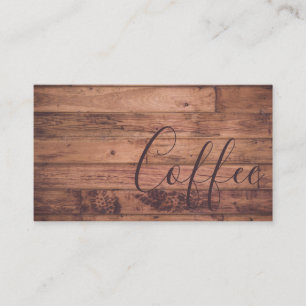 Wood Floor Blooming Loyalty Coffee PunchCard Card