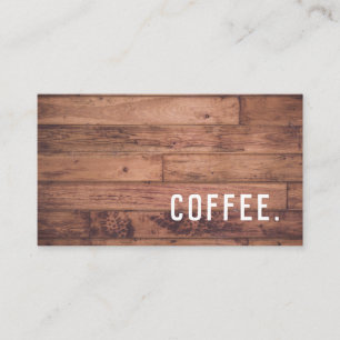 Wood Floor Simple Loyalty Coffee Punch-Card Card