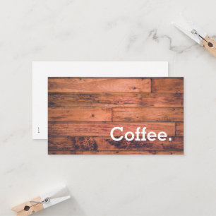 Wood Floor Simple Loyalty Coffee Punch-Card Card