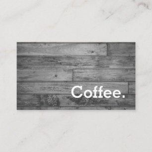 Wood Floor Simple Loyalty Coffee PunchCard Mono Card