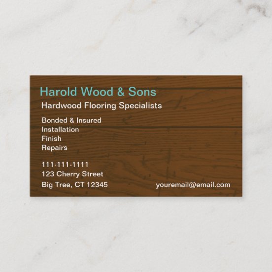 Hardwood Flooring Business Cards & Profile Cards Zazzle CA