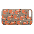 Wood fox cute retro whimsical hipster foxes vintag