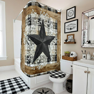 Wood frame and black star