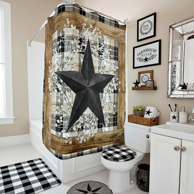 Wood frame and  black star (Creator Uploaded)