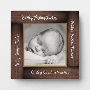 Wood Frame Custom Name Square Picture Frame