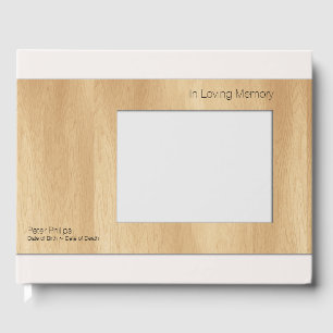 Wood Frame Template Funeral Guest Book Add Image