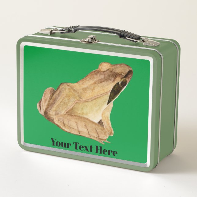 Wood Frog Metal Lunch Box (Front)