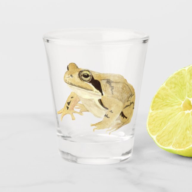 Wood Frog shot glass (Front)