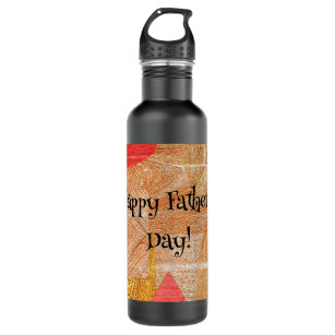 Wood - geometric shapes  - Father’s day 710 Ml Water Bottle