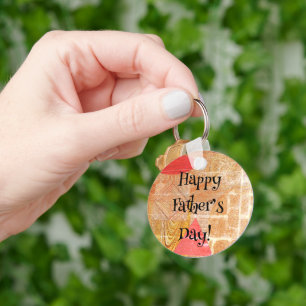 Wood - geometric shapes  - Father’s day Keychain