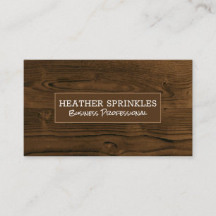Wood Grain Background Business Card