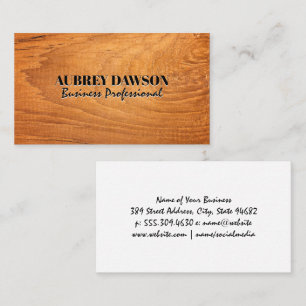 Wood Grain Background Business Card