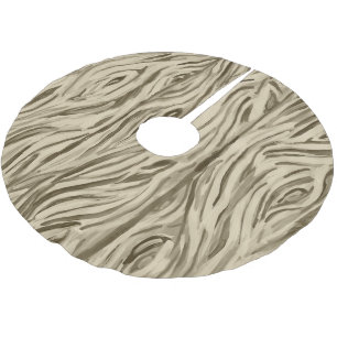 Wood Grain Board French Oak Wine Barrel tree skirt