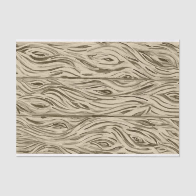 wood grain board planks tissue paper (Front)