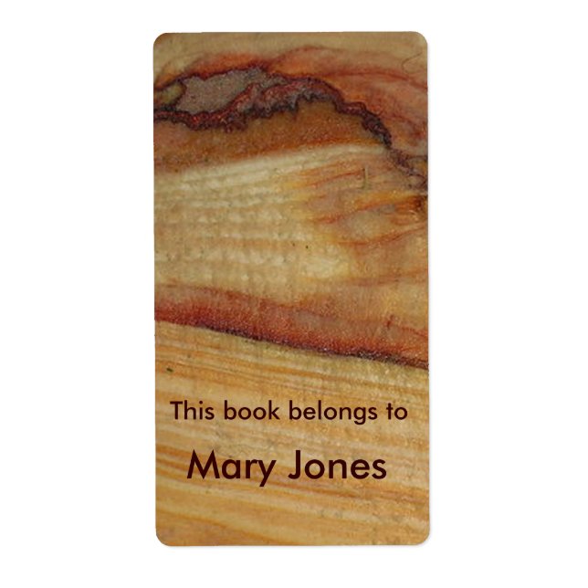 Wood Grain Bookplate (Front)