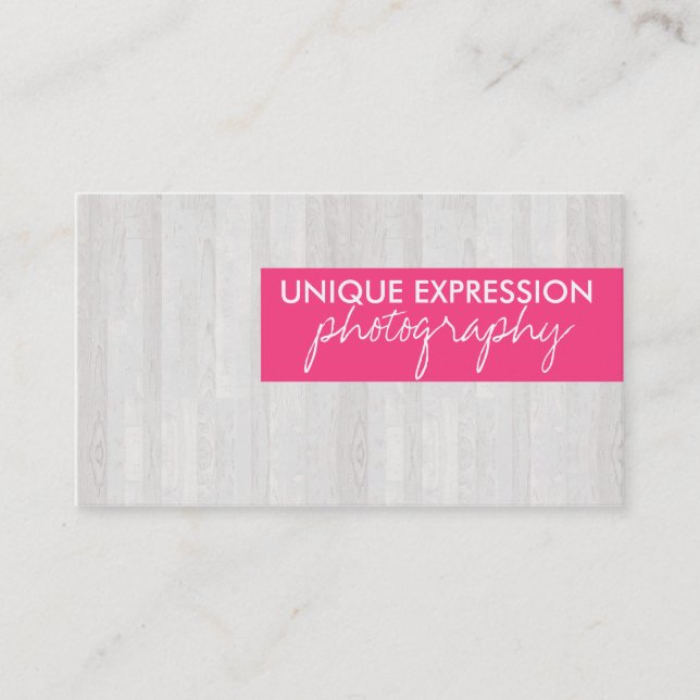 Wood Grain Business Card (Front)