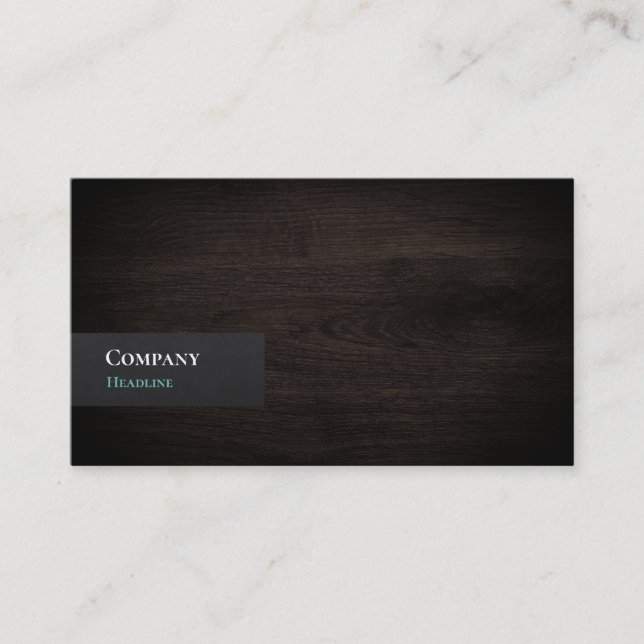 Wood Grain Business Card (Front)