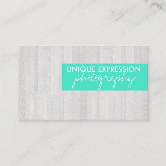 Wood Grain Business Card (Front)