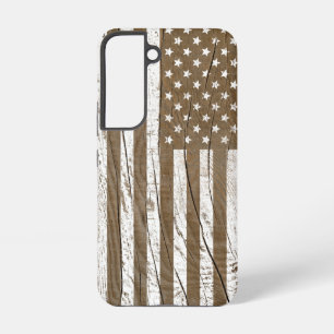 Wood Grain Grunge American Flag Samsung Galaxy Case