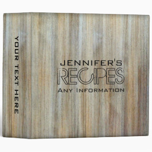 Wood Grain Kitchen Cooking #2 Binder