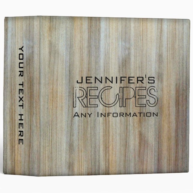 Wood Grain Kitchen Cooking #2 Binder (Front/Spine)