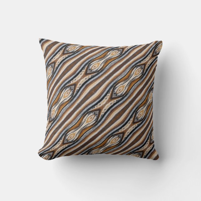 Wood Grain Knot Texture Throw Pillow (Front)