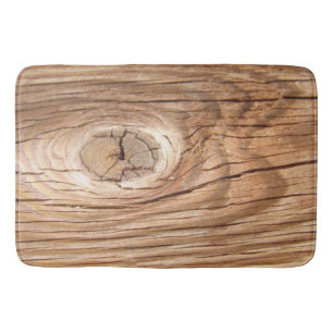Wood Grain Knothole Bath Mat