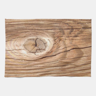 Wood Grain Knothole Kitchen Towel
