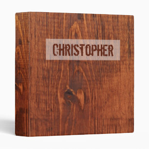 Wood Grain Look Binder Personalized