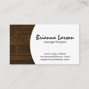 Wood Grain   Massage Therapist Business Card