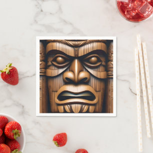Wood Grain New Zealand Tiki, Napkin
