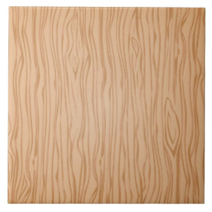 Wood Grain Pattern Ceramic Tile 6 Inch Square