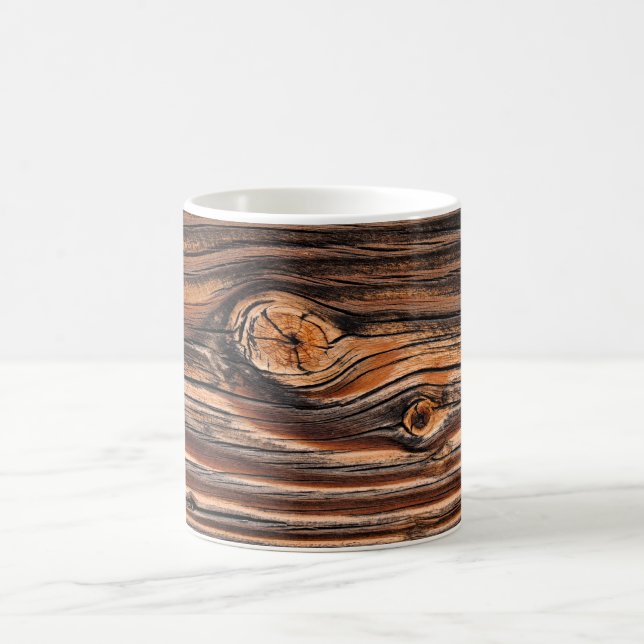 Wood Grain Pattern Coffee Mug (Center)