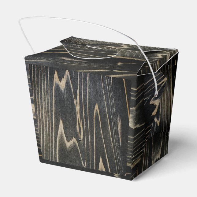 Wood Grain Pattern Favor Box (Back Side)