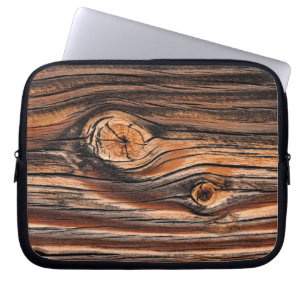Wood Grain Pattern Laptop Sleeve