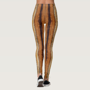 Wood Grain Pattern Leggings
