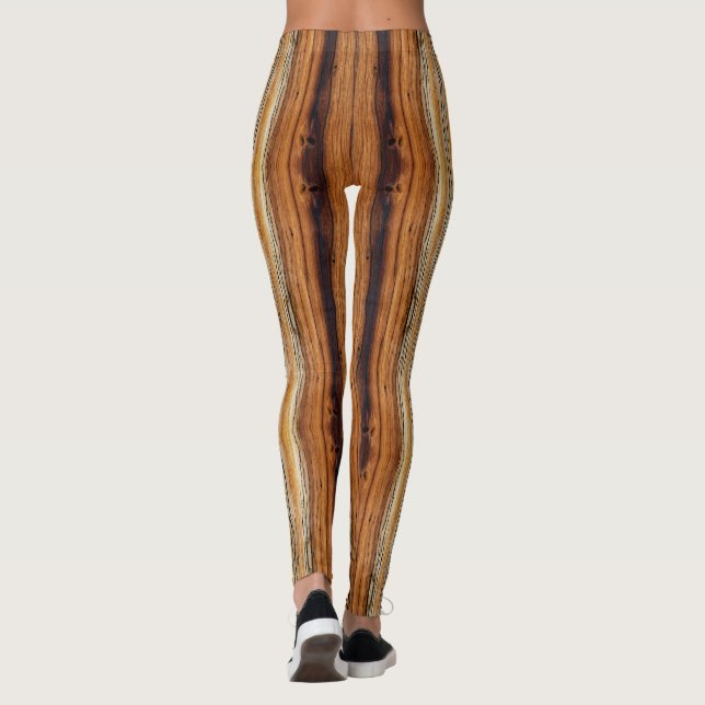 Wood Grain Pattern   Leggings (Back)