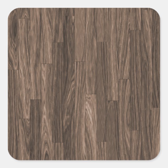 Wood Grain Print, Wood Grain Pattern, Wood Design Square Sticker (Front)