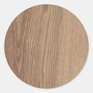 Wood Grain Round Stickers 