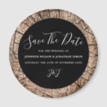 Wood Grain Rustic Wedding Tree Ring Custom Magnet<br><div class="desc">Wood Grain Rustic Wedding Tree Ring Custom magnet</div>