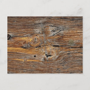 Wood grain, sheet of weathered timber postcard