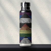 Wood Grain Subtle Ally Pride Flag Colours