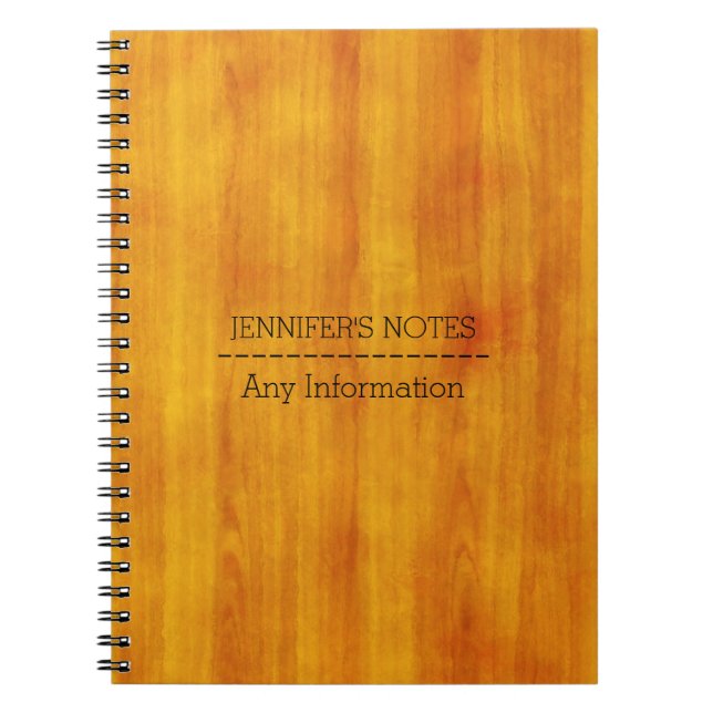 Wood Grain Texture #2 Notebook (Front)