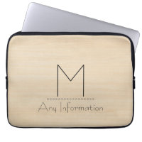 Wood Grain Texture Monogram