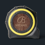 Wood Grain Timber With Monogram Personalized Name 1<br><div class="desc">Wood Grain Timber With Monogram Personalized Name Tape Measure features a piece of rustic timber with a monogram and personalized name. Perfect as a personalized gift for birthday,  Christmas,  holidays,  Father's Day and more. Designed by Evco Studio www.zazzle.com/store/evcostudio</div>