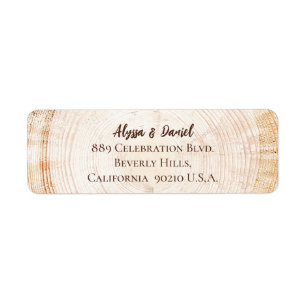 Wood grain tree bark rustic wedding Custom Script