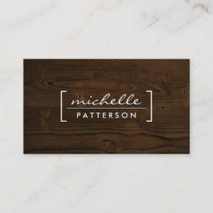 Wood Grain   Vintage Business Card