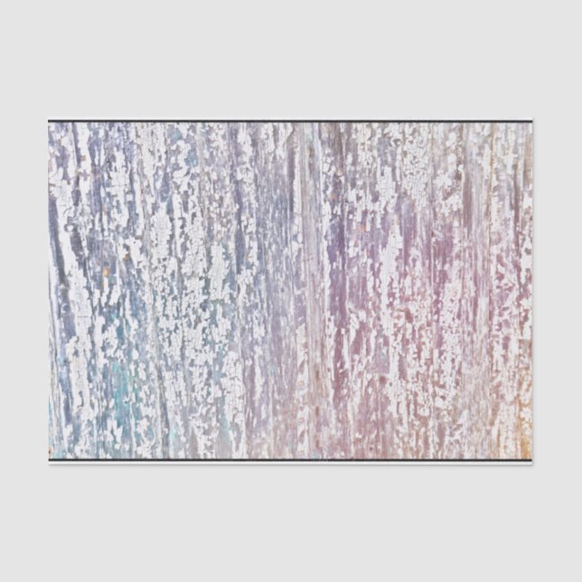 Wood Grain White Purple Pink Pastel Rustic Texture Tissue Paper (Front)